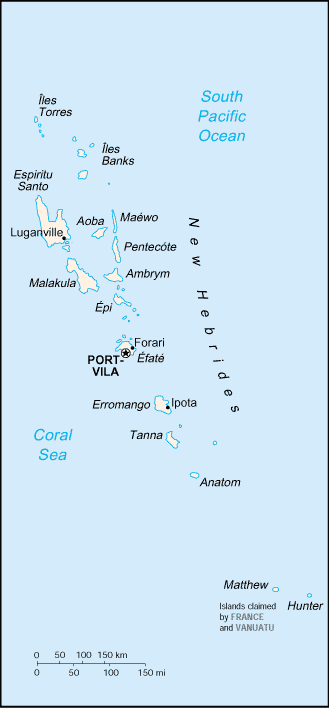 [Country map of Vanuatu]